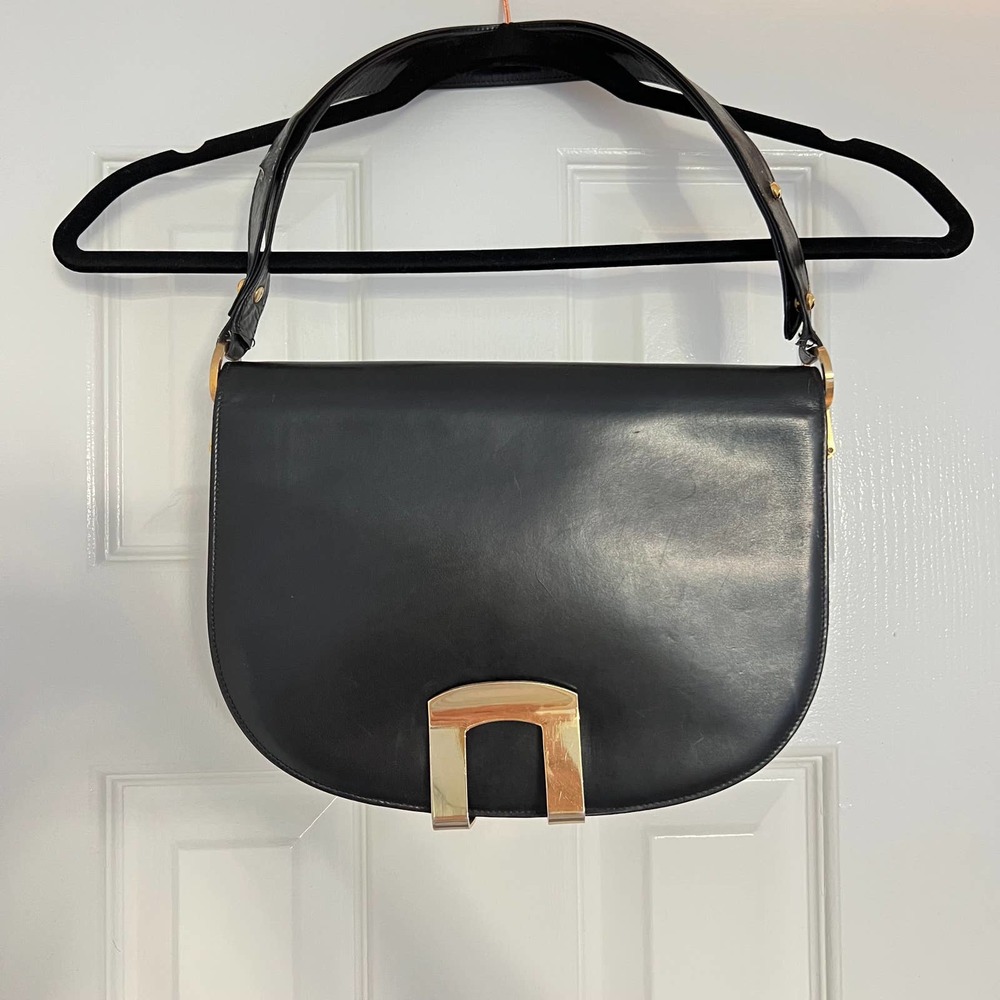 Black Vintage 1970s Salvatore Ferragamo Handbag